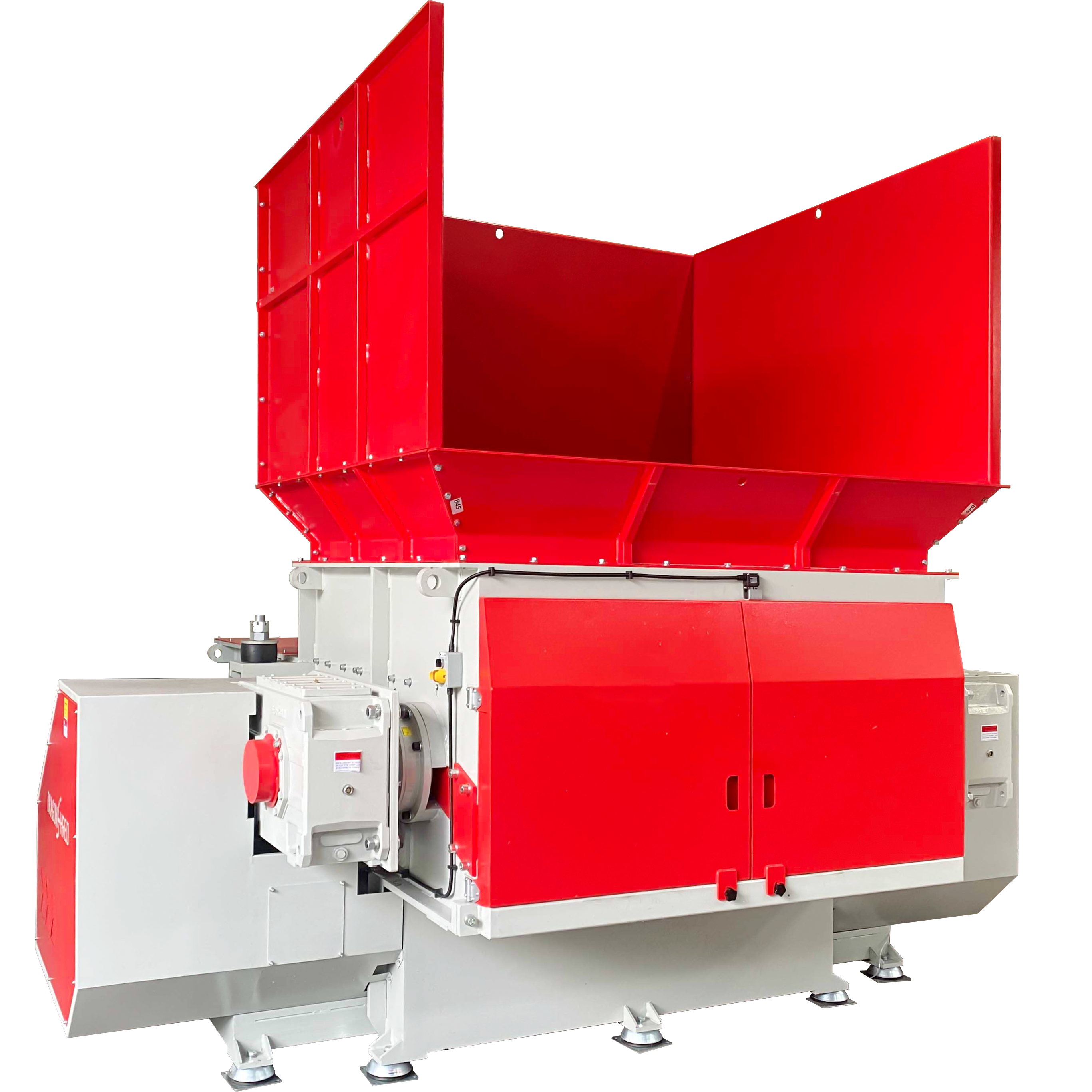 中型プッシャー式一軸破砕機