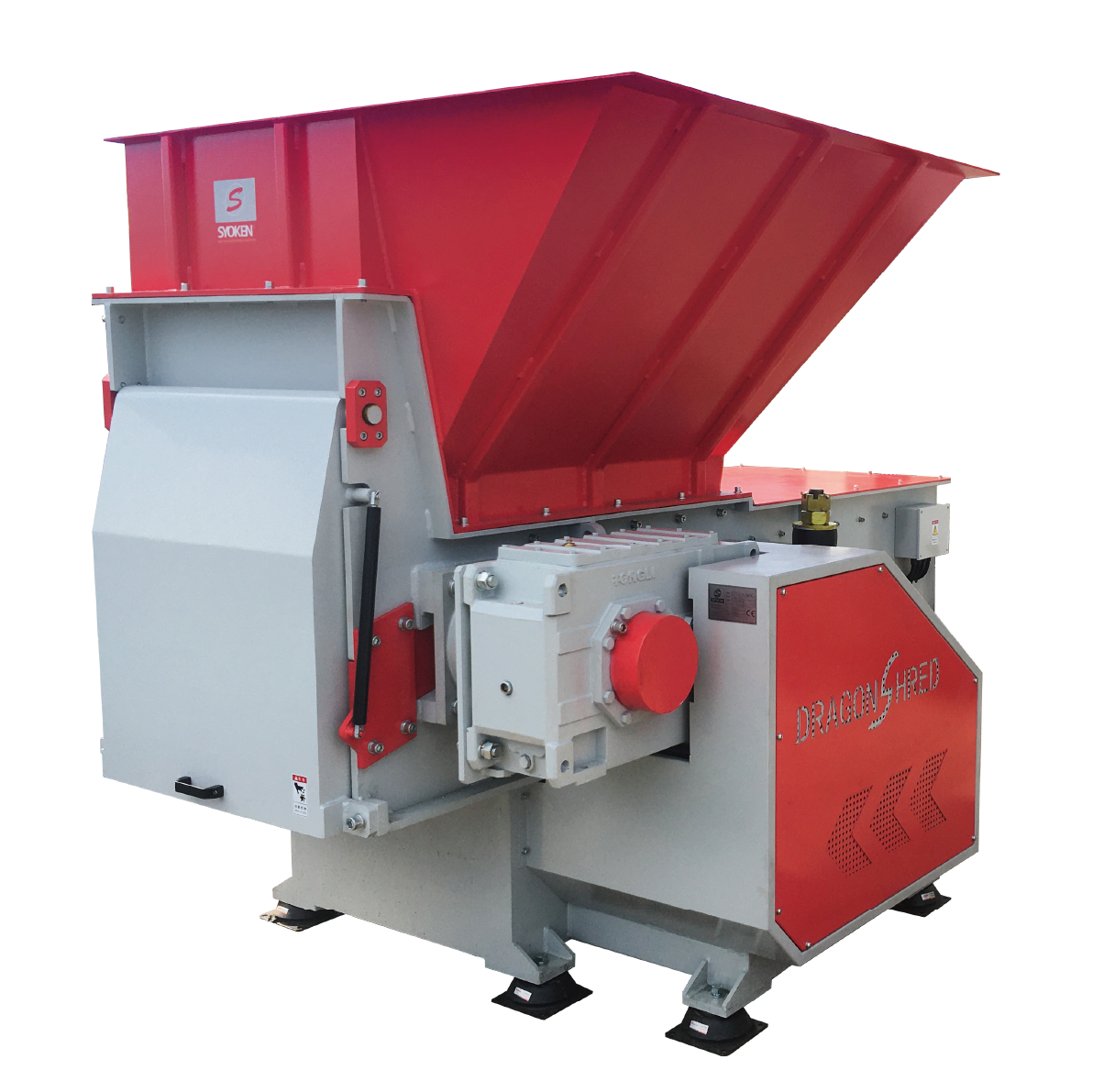 大型プッシャー式一軸破砕機